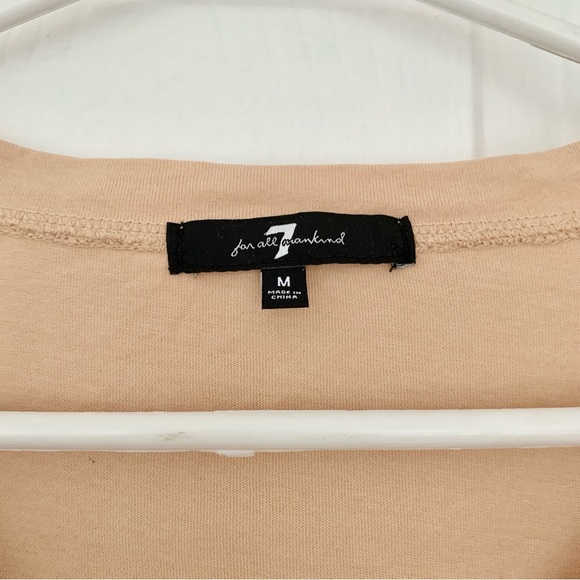 7 FOR ALL MANKIND Cotton Puff Sleeved Top Women’s Size Medium - Picture 4 of 5